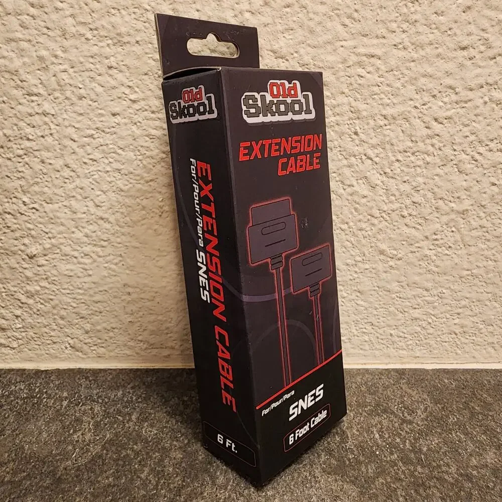 Super NES Extension Cable, 6-Ft (NEW) - Old Skool - SNES - Nintendo